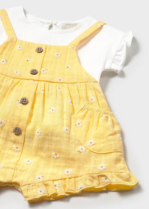 Conjunto overall, amarillo, bebe