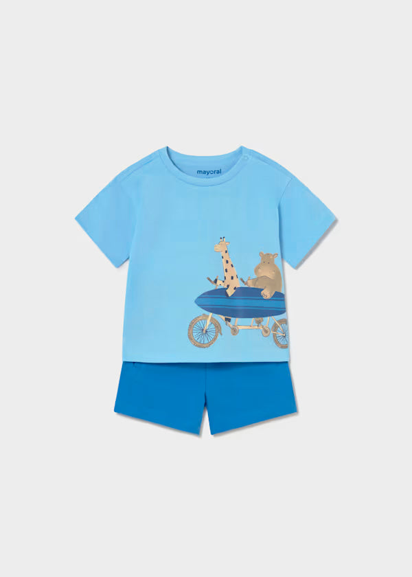 Conjunto punto pantalón y camiseta surf bebé