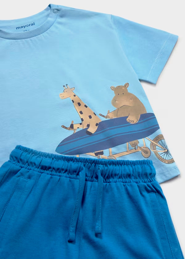 Conjunto punto pantalón y camiseta surf bebé