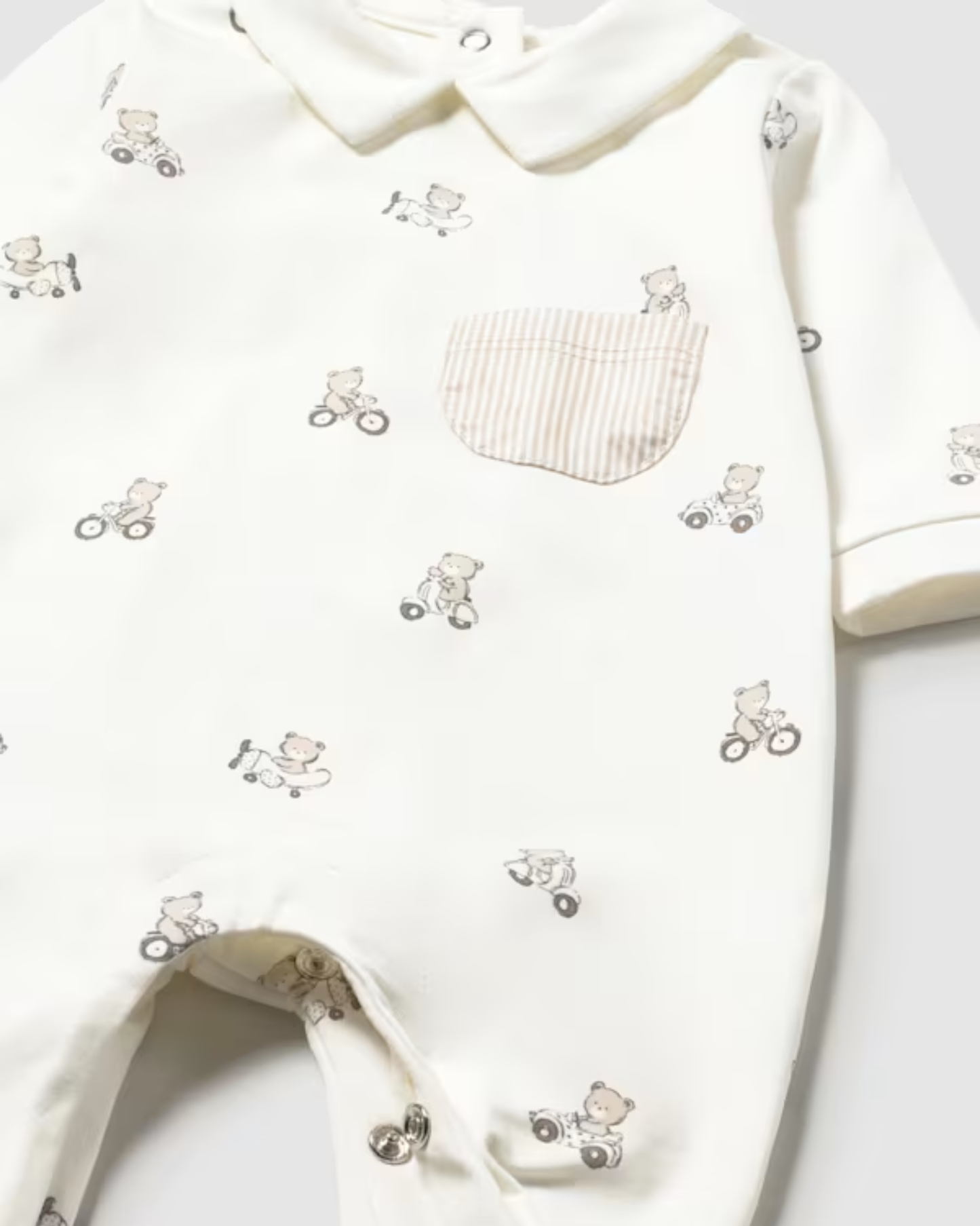 Pelele algodon ositos en bicicleta, recien nacido, mayoral