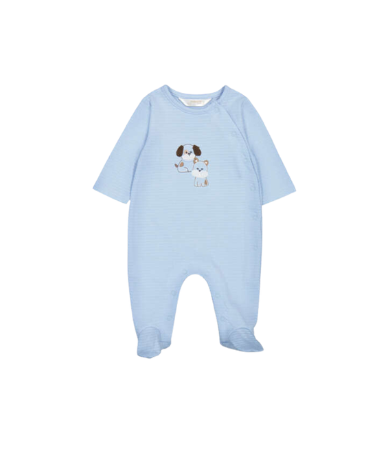 Pelele algodon Azul Cielo, recien nacido, mayoral