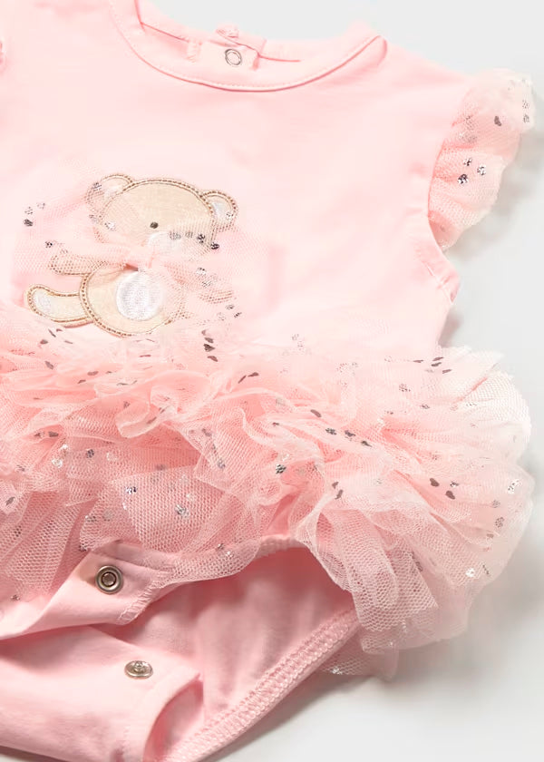 Body tutú osito con diadema recién nacida