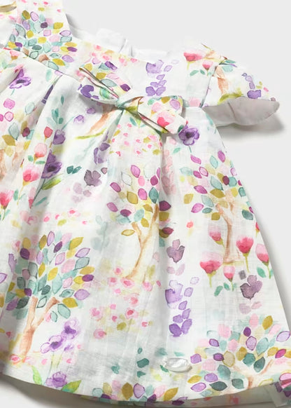 Vestido estampado ceremonia recién nacida