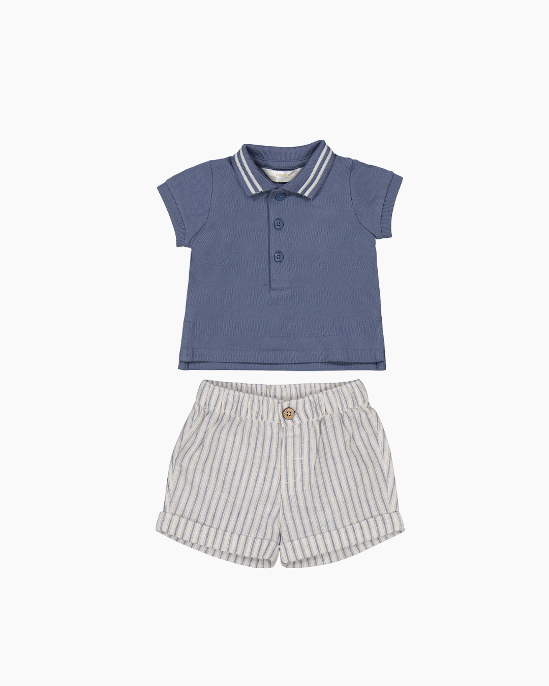 Conjunto camiseta polo y short a rayas