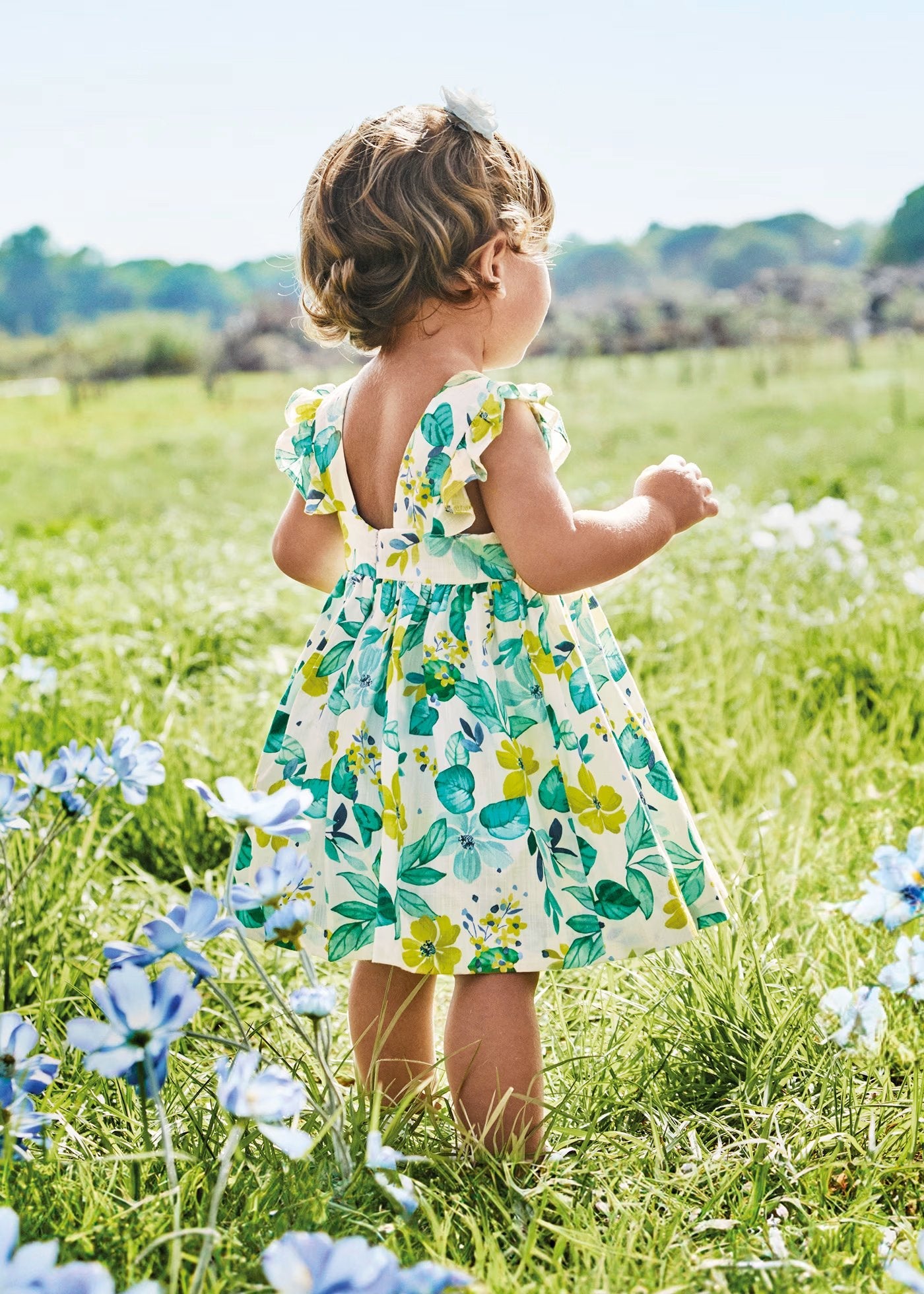 vestido flores verde agata