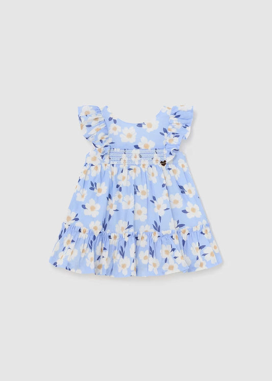 vestido flores azul añil