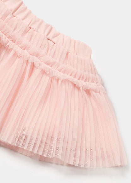 conjunto 2 piezas falda tul, rosa pastel