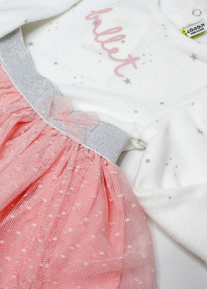 set jersey jersey ballet falda tul rosa, losan