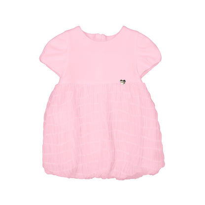 Vestido combinado, rosa malva,  bebé