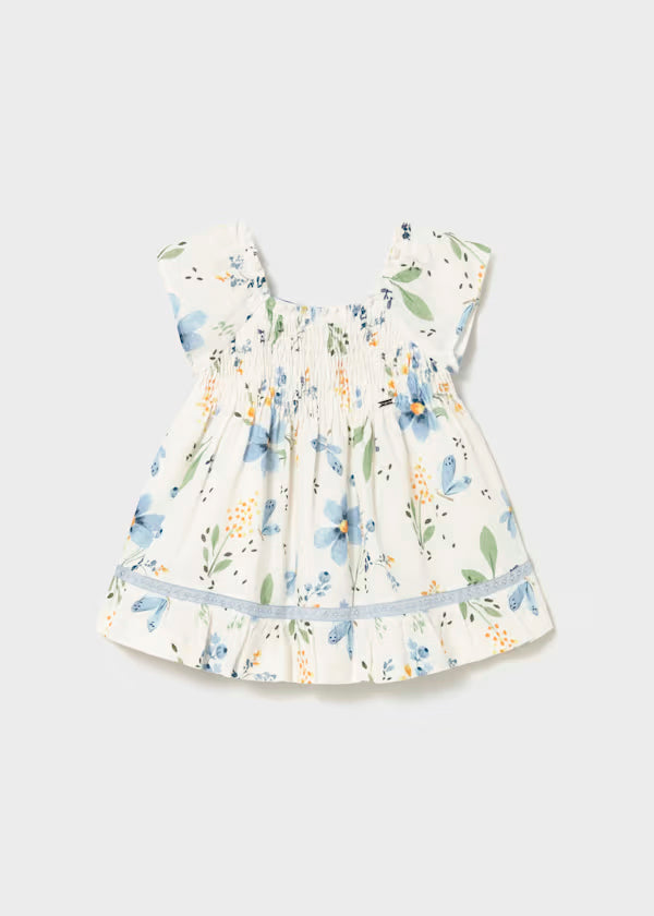 Vestido estampado flores primavera pecho smock