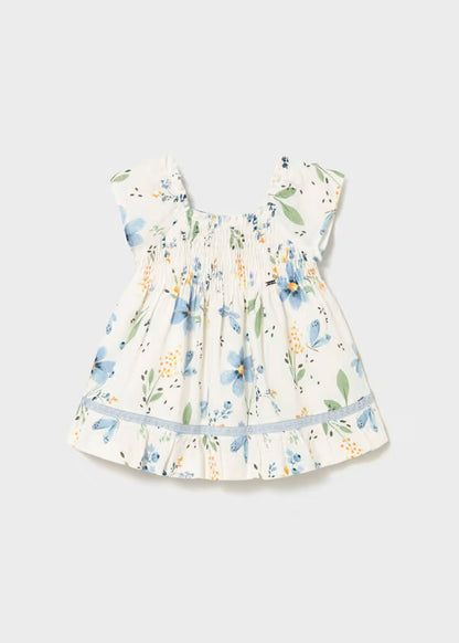 Vestido estampado flores primavera pecho smock