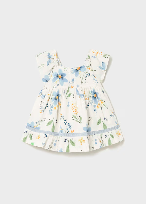 Vestido estampado flores primavera pecho smock