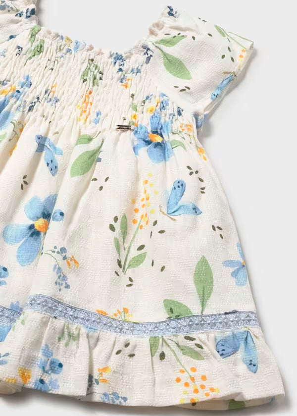 Vestido estampado flores primavera pecho smock