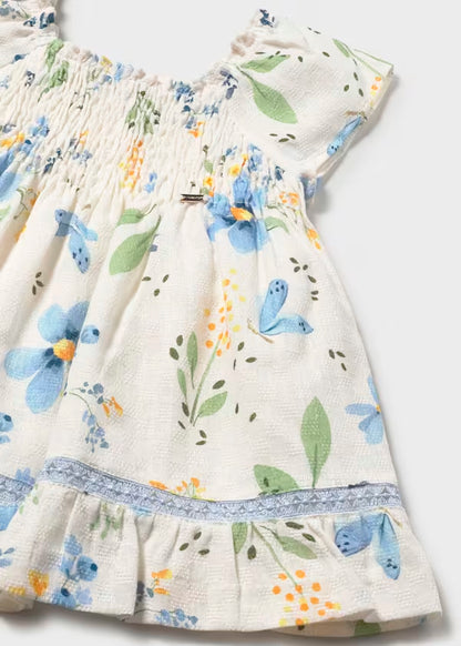 Vestido estampado flores primavera pecho smock