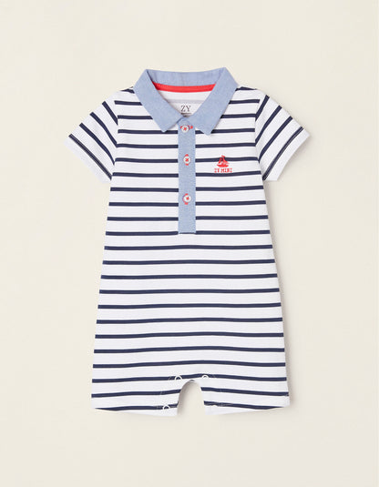 pañalero corto estilo marinero, para bebe