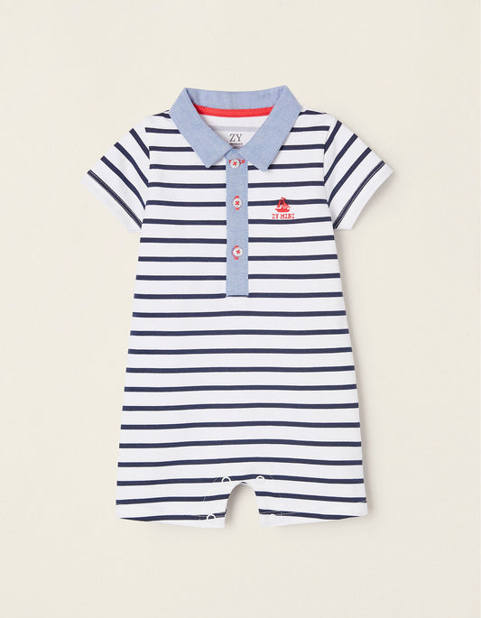 pañalero corto estilo marinero, para bebe