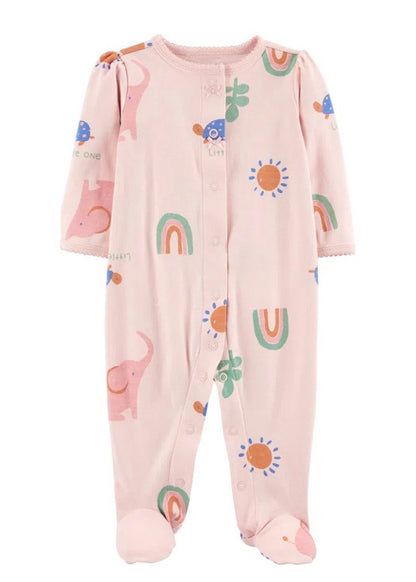 mameluco rosa pastel para niña