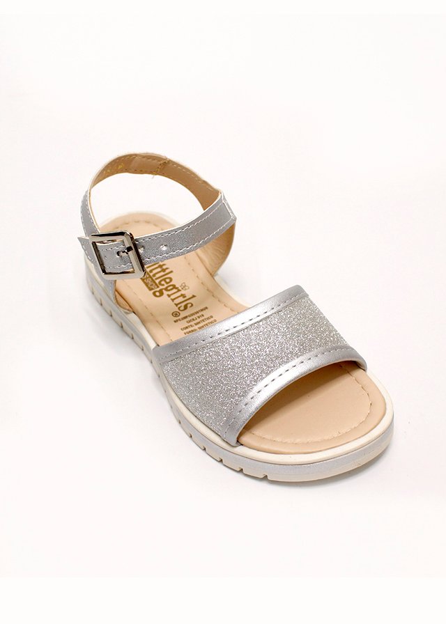 huarache diamantina plateado