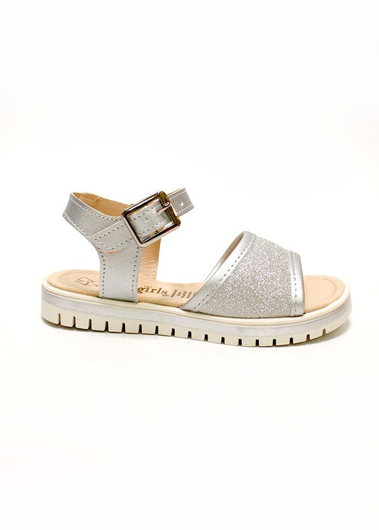 huarache diamantina plateado