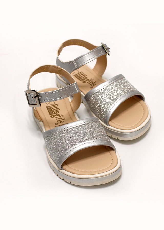huarache diamantina plateado