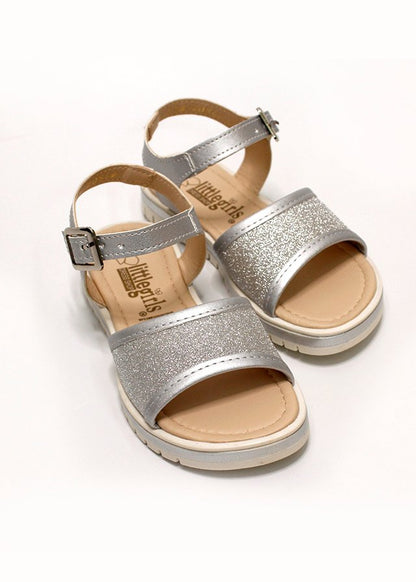 huarache diamantina plateado