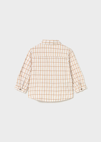 Camisa cuadros mostaza