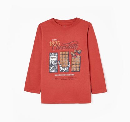 camiseta naranja "1825 chocolate "