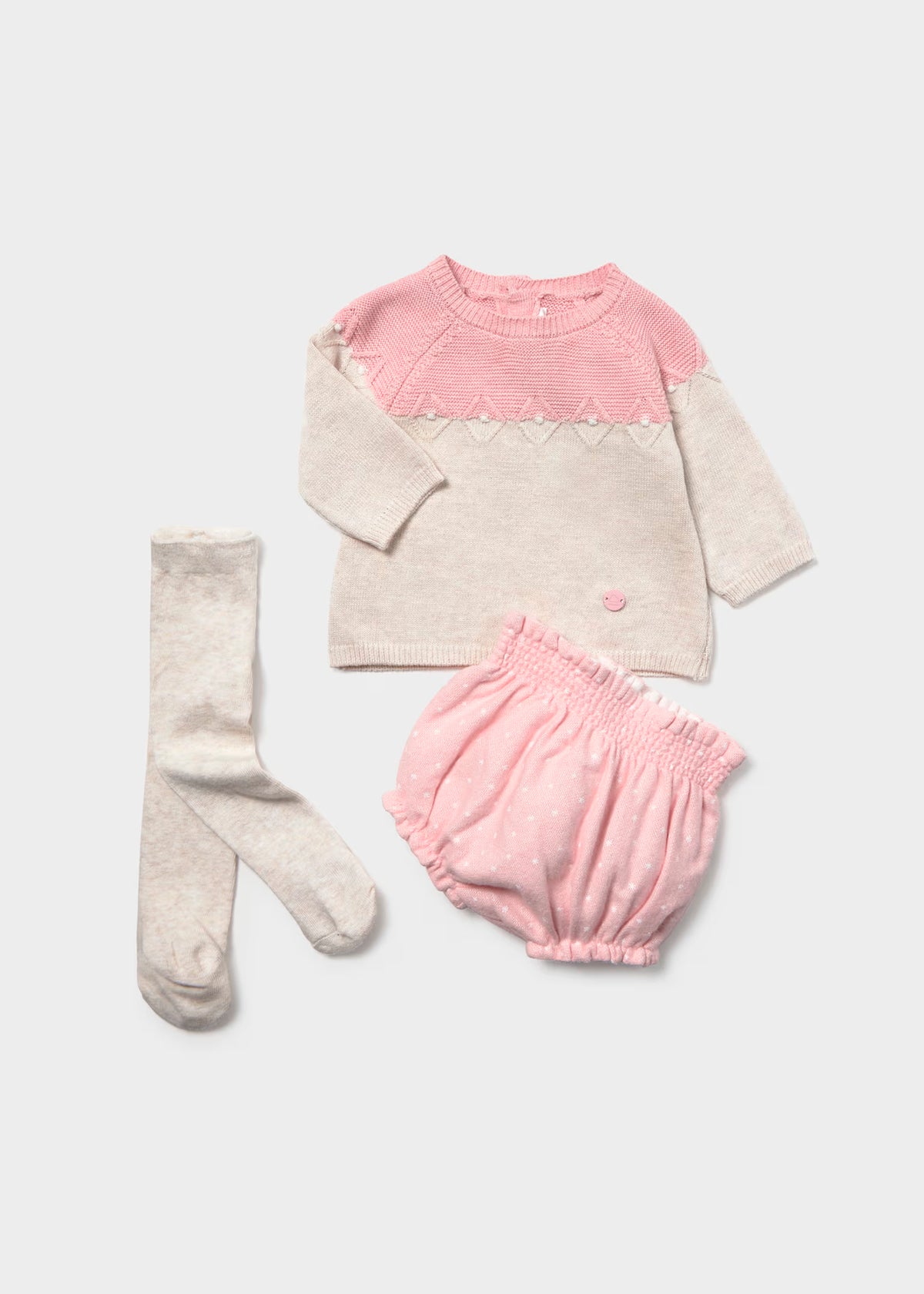 Conjunto Jersey + Braguitas rosa + Mallas