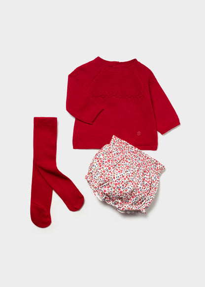 Conjunto Jersey + Braguitas rojo + Mallas