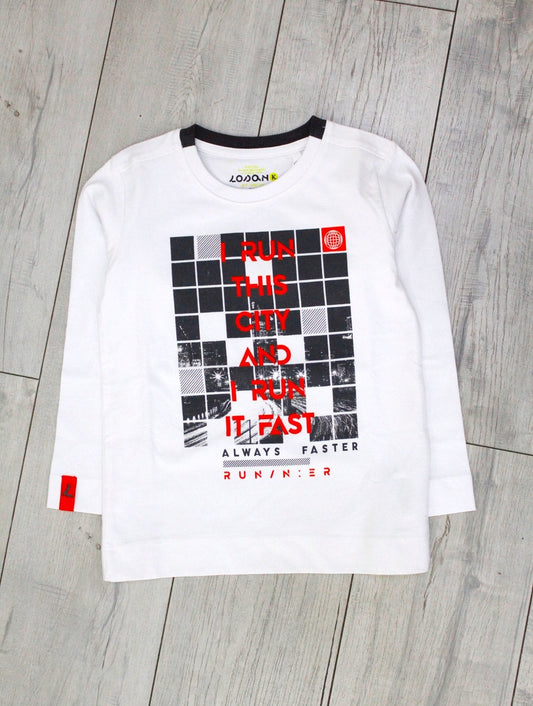 camiseta manga larga color blanco ï run this city¨