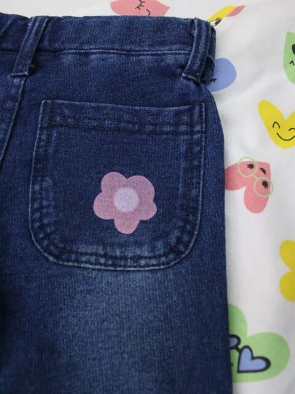 set camiseta manga larga con leggins tipo denim