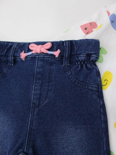 set camiseta manga larga con leggins tipo denim