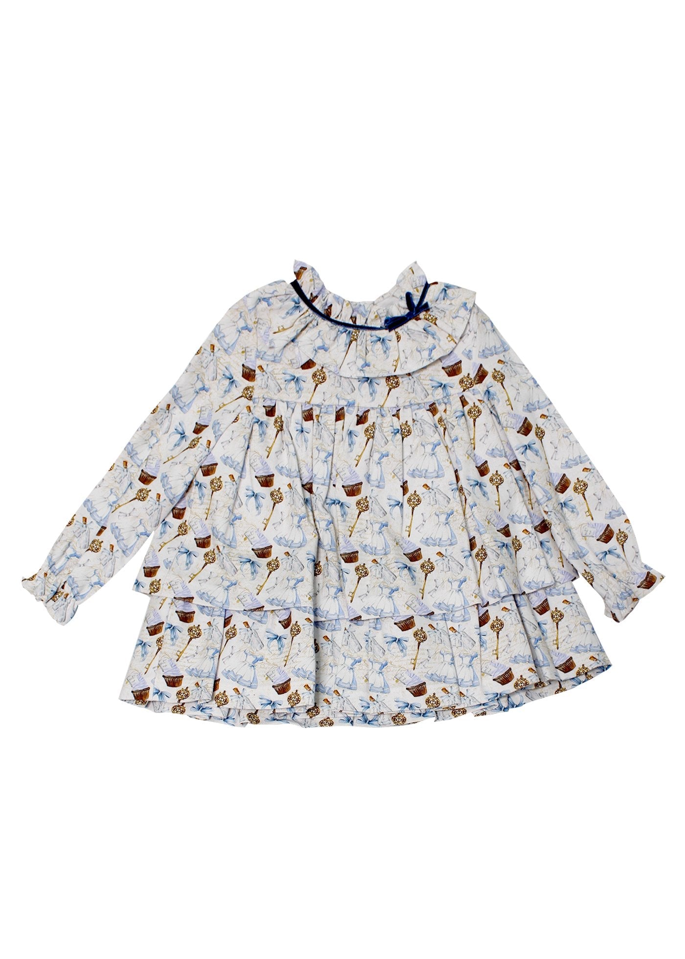 vestido alicia en el país de las maravillas, dos olanes, marca babiné