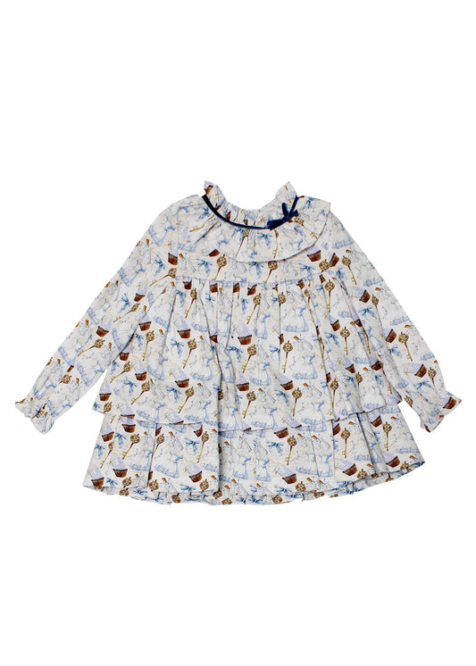 vestido alicia en el país de las maravillas, dos olanes, marca babiné