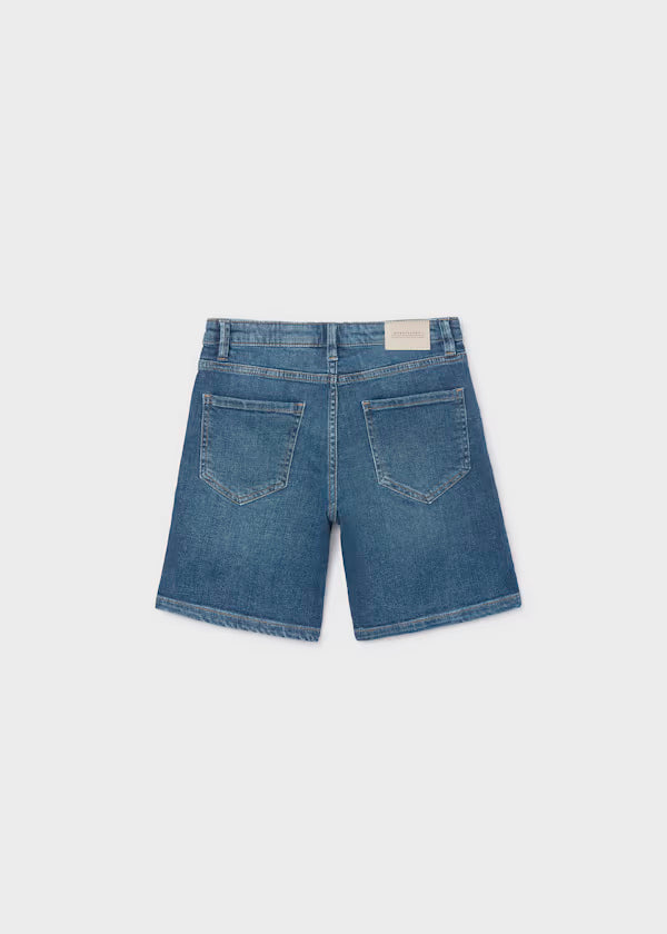 Bermuda vaquera denim azul básica chico