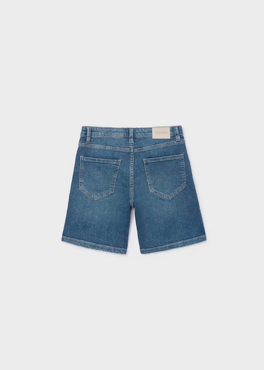 Bermuda vaquera denim azul básica chico