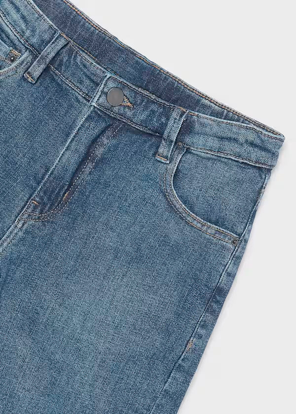 Bermuda vaquera denim azul básica chico
