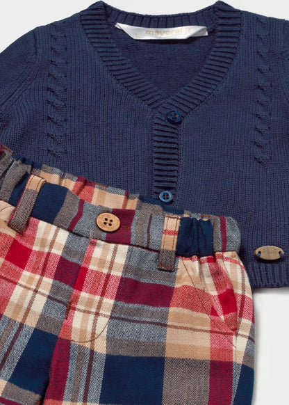 Conjunto 3 piezas: Cardigan + Pantalon + Camisa