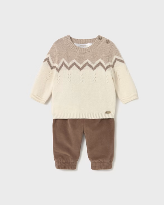 Conjunto pantalón y jersey recién nacido