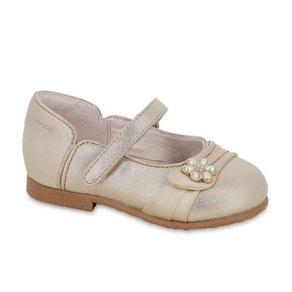 Balerina  Oro Flor Piedras con Velcro Mayoral