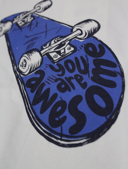 camiseta manga larga color crudo "you are awesome"