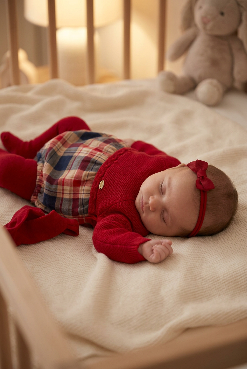 Conjunto Pelele corto + mallas rojo