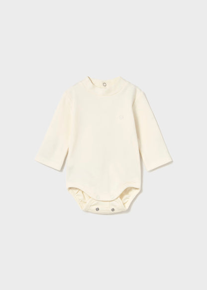 Body cuello semicisne recién nacido vainilla