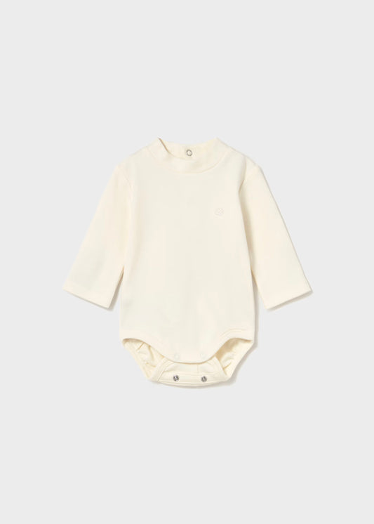 Body cuello semicisne recién nacido vainilla