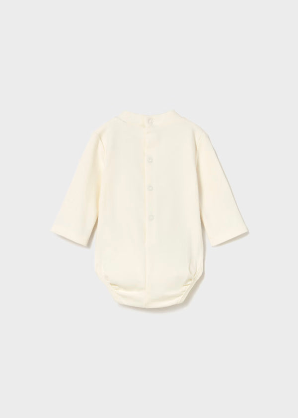 Body cuello semicisne recién nacido vainilla