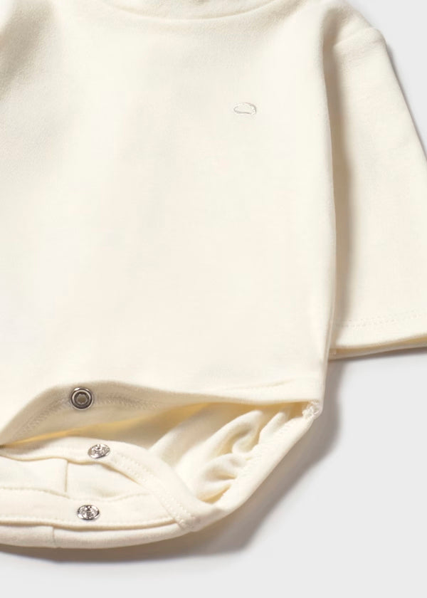 Body cuello semicisne recién nacido vainilla