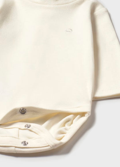 Body cuello semicisne recién nacido vainilla