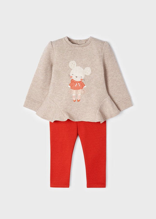 conjunto de camisetay leggins de terciopelo