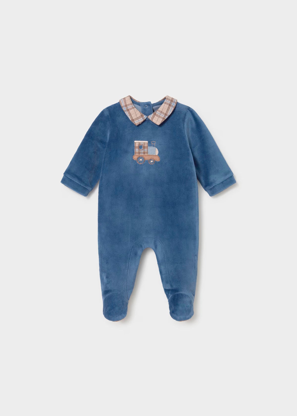 Pelele terciopelo azul blueberry