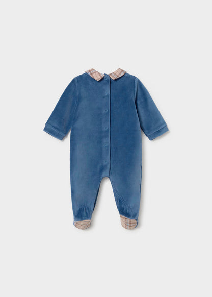 Pelele terciopelo azul blueberry